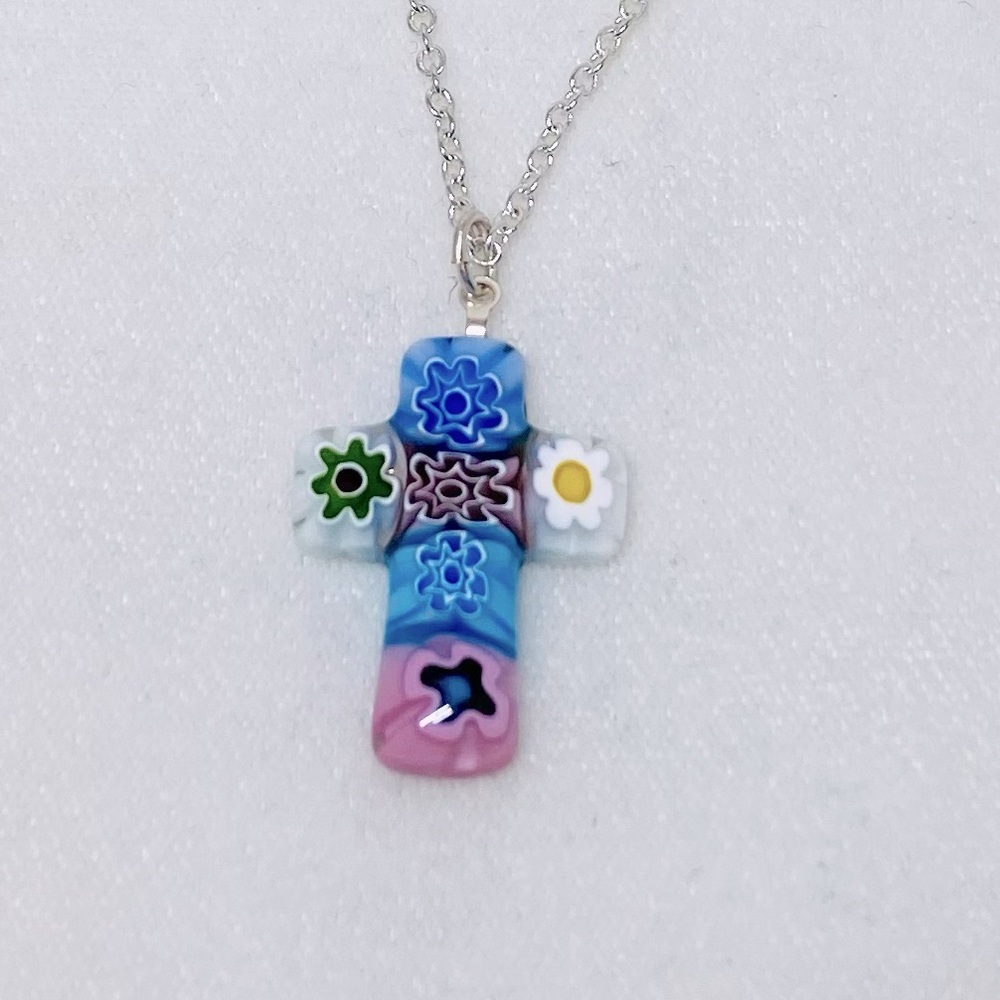 💐2@30.00💐 Murano Venetian glass cross
